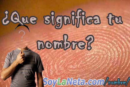 El significado de los nombres